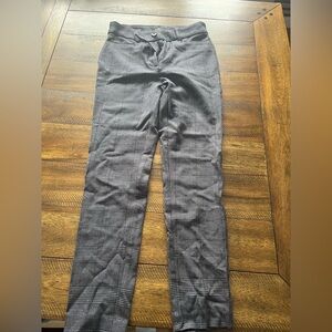 LOFT petite work pants - plaid, soft, hit around my ankle, skinny/straight